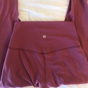 Lululemon Align High Rise Pant 25” size 4 rose/lychee pink colorway